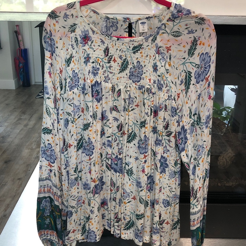 Old Navy Multicolor Floral Blouse